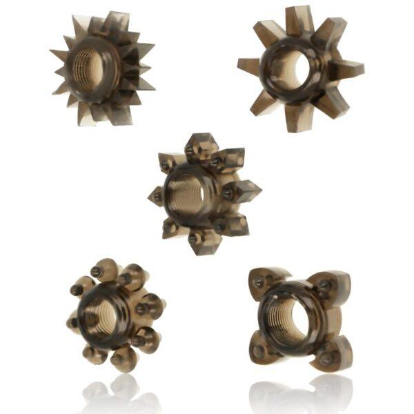 OHMAMA - SET 5 ANILLOS SILICONA TESTÍCULOS Y PENE-OHMAMA (Dreamlove) EAN: 8435565932886