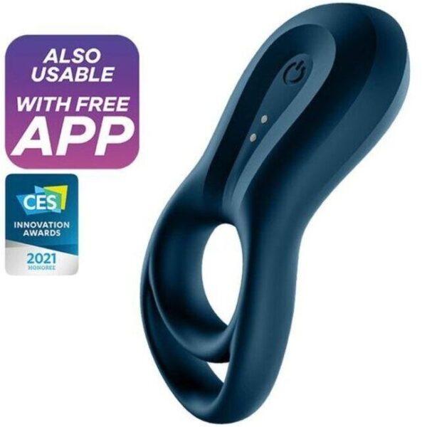 SATISFYER - EPIC DUO ANILLO VIBRADOR APP AZUL-SATISFYER CONNECT (Dreamlove) EAN: 4061504009940