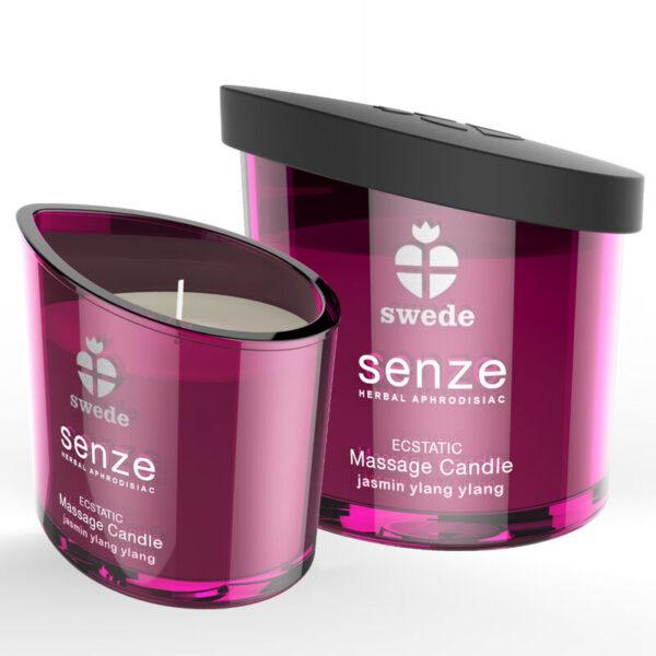 SWEDE - SENZE ECSTATIC VELA MASAJE - JAZMÍN, YLANG YLANG-SWEDE (Dreamlove) EAN: 7340040407593