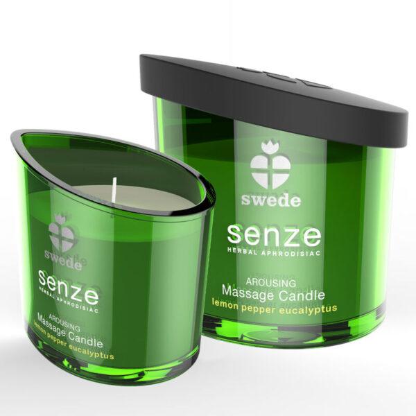 SWEDE - SENZE AROUSING VELA MASAJE - LIMÓN, PIMIENTA, EUCALIPTO-SWEDE (Dreamlove) EAN: 7340040407609