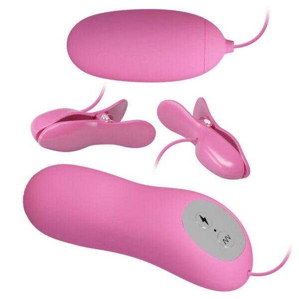 PRETTY LOVE - PINZAS CON VIBRACIÓN Y ELETROSHOCK ROSA-PRETTY LOVE (Dreamlove) EAN: 6959532334142 - Imagen 3