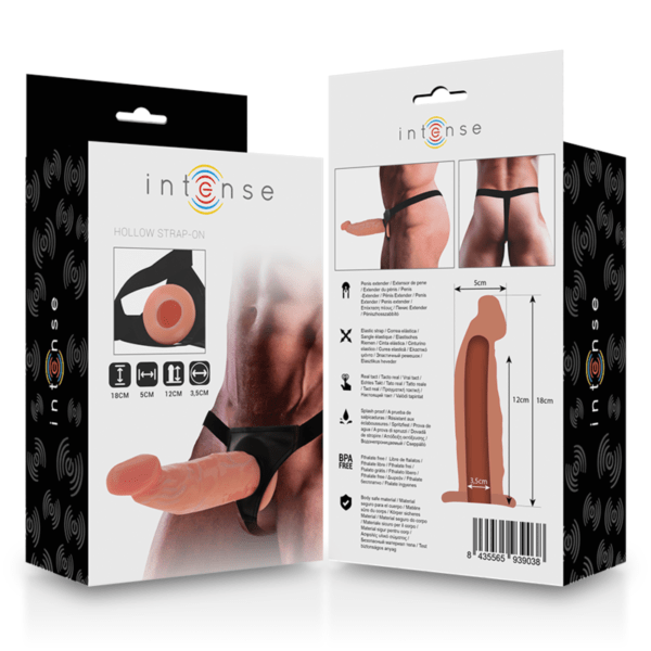 INTENSE - ARNÉS HUECO CON DILDO 18 X 3.5 CM-INTENSE COUPLES TOYS (Dreamlove) EAN: 8435565939038 - Imagen 9