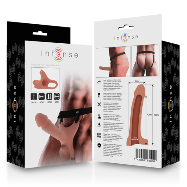 INTENSE - ARNÉS HUECO CON DILDO SILICONA 16 X 3.5 CM-INTENSE COUPLES TOYS (Dreamlove) EAN: 8435565939052 - Imagen 9