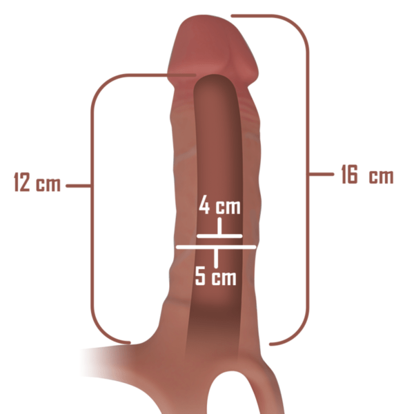 INTENSE - ARNÉS HUECO CON DILDO SILICONA 16 X 3.5 CM-INTENSE COUPLES TOYS (Dreamlove) EAN: 8435565939052 - Imagen 5