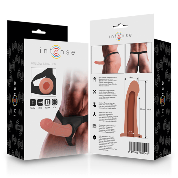 INTENSE - ARNÉS HUECO CON DILDO 16 X 3 CM-INTENSE COUPLES TOYS (Dreamlove) EAN: 8435565939045 - Imagen 9