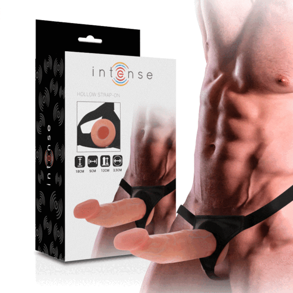 INTENSE - ARNÉS HUECO CON DILDO 18 X 3.5 CM-INTENSE COUPLES TOYS (Dreamlove) EAN: 8435565939038 - Imagen 3