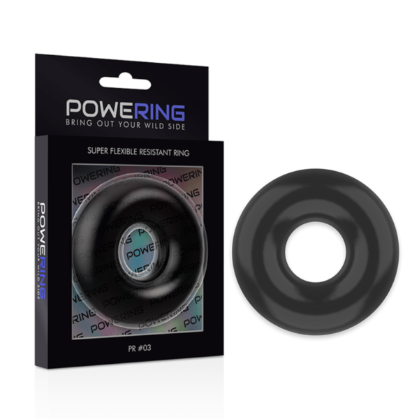 POWERING - SUPER FLEXIBLE Y RESISTENTE ANILLO PENE  5CM PR03 NEGRO-POWERING (Dreamlove) EAN: 8435565912529 - Imagen 6