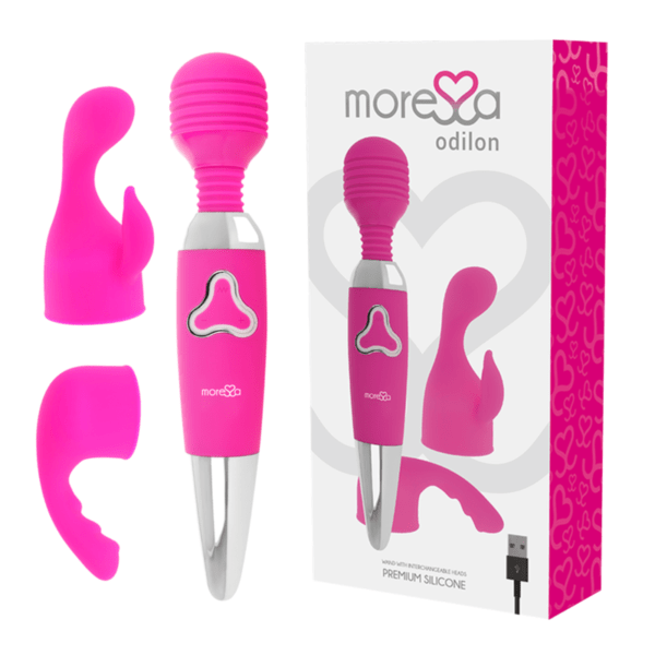 MORESSA - ODILON WAND POTENTE MOTOR MAS DOS CABEZALES PREMIUM SILICONE RECARGABLE-MORESSA (Dreamlove) EAN: 8425402155844