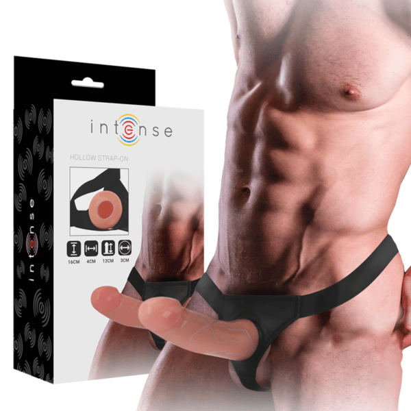 INTENSE - ARNÉS HUECO CON DILDO 16 X 3 CM-INTENSE COUPLES TOYS (Dreamlove) EAN: 8435565939045 - Imagen 2