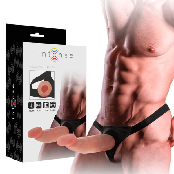 INTENSE - ARNÉS HUECO CON DILDO 18 X 3.5 CM-INTENSE COUPLES TOYS (Dreamlove) EAN: 8435565939038 - Imagen 2