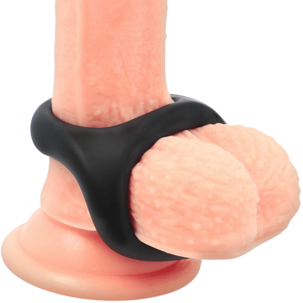 POWERING - SUPER FLEXIBLE Y RESISTENTE ANILLO PENE Y TESTÍCULOS  PR13  NEGRO-POWERING (Dreamlove) EAN: 8435565912628 - Imagen 5