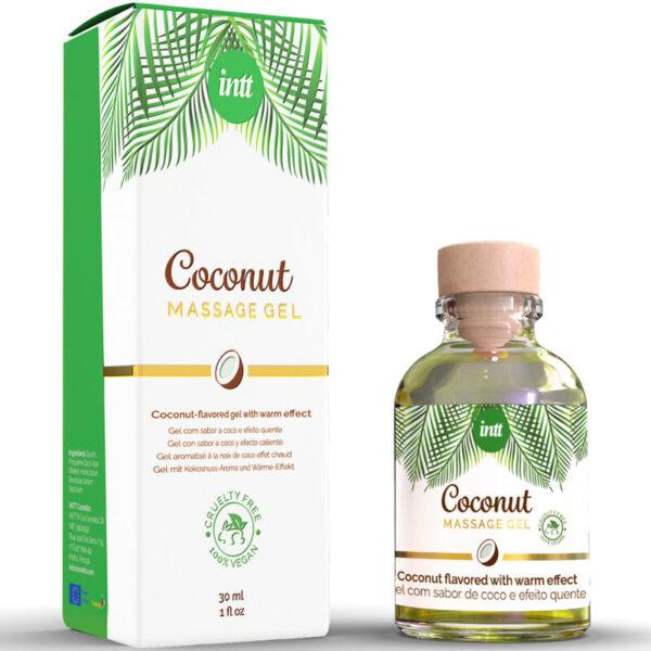 INTT - GEL DE MASAJE VEGANO CON SABOR A COCO Y EFECTO CALOR-INTT VEGAN LINE (Dreamlove) EAN: 5600692473912 - Imagen 2