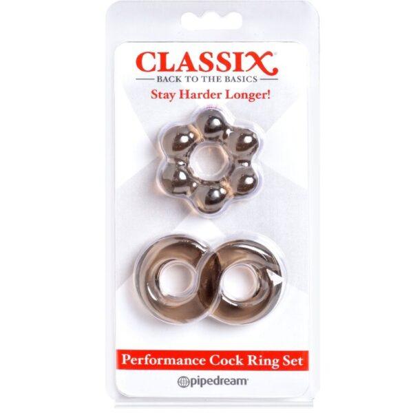 CLASSIX - SET 2 ANILLOS PENE GRIS-CLASSIX (Dreamlove) EAN: 603912760804 - Imagen 2