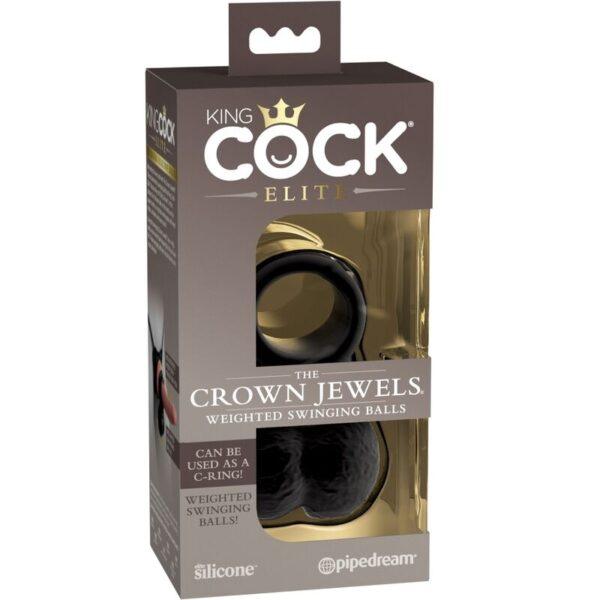 KING COCK - ELITE ANILLO CON TESTICULOS DE SILICONA-KING COCK (Dreamlove) EAN: 603912770995 - Imagen 7