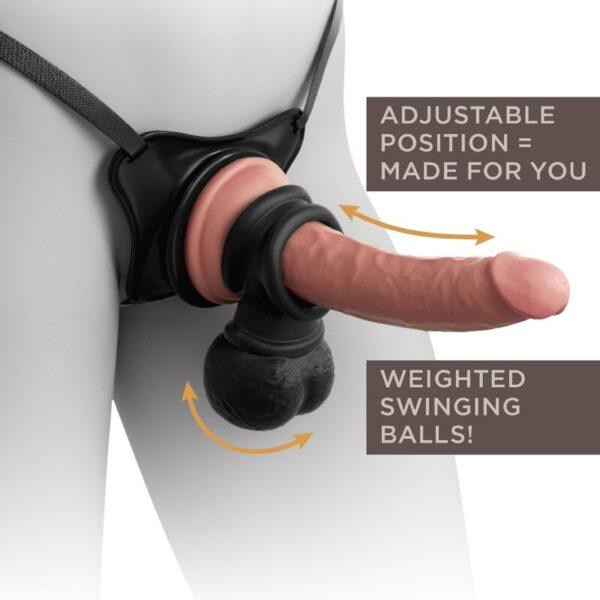 KING COCK - ELITE ANILLO CON TESTICULOS DE SILICONA-KING COCK (Dreamlove) EAN: 603912770995 - Imagen 6
