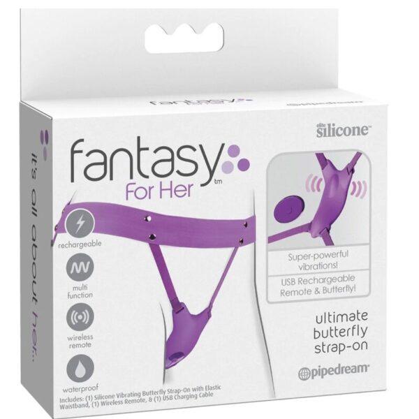 FANTASY FOR HER - ARNES MARIPOSA VIBRADOR, RECARGABLE & CONTROL REMOTO VIOLETA-FANTASY FOR HER (Dreamlove) EAN: 603912771374 - Imagen 5