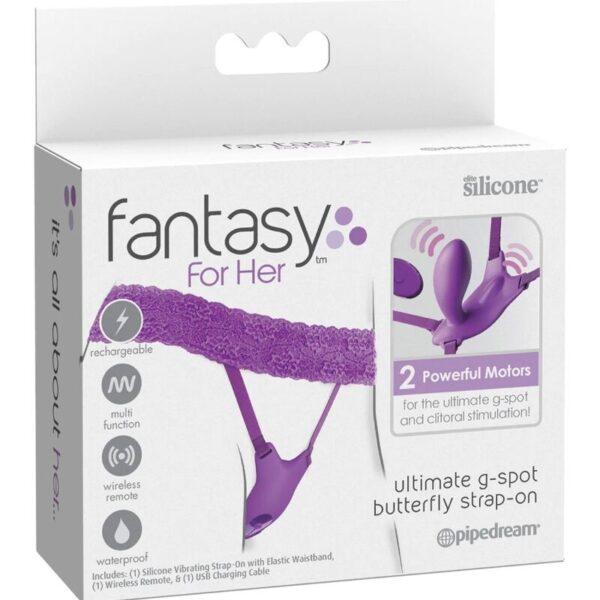 FANTASY FOR HER - ARNES MARIPOSA G-SPOT CON VIBRADOR, RECARGABLE & CONTROL REMOTO VIOLETA-FANTASY FOR HER (Dreamlove) EAN: 603912771381 - Imagen 5