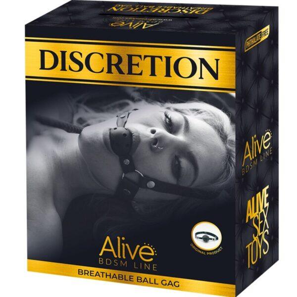 ALIVE - DISCRETION MORDAZA TRANSPIRABLE ROJO-ALIVE (Dreamlove) EAN: 8433345335698 - Imagen 3