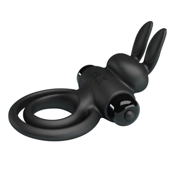 PRETTY LOVE - ANILLO VIBRADOR III CONEJO PARA PENE NEGRO-PRETTY LOVE MALE (Dreamlove) EAN: 6959532324082 - Imagen 4