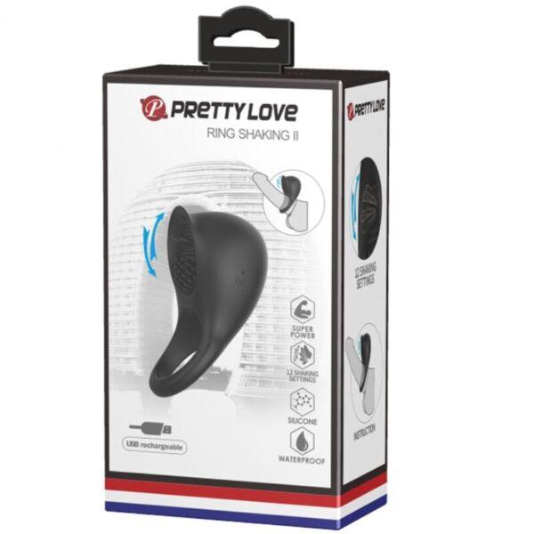 PRETTY LOVE - ANILLO VIBRADOR PARA PENE CON LENGUA NEGRO-PRETTY LOVE MALE (Dreamlove) EAN: 6959532325119 - Imagen 9