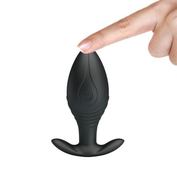 PRETTY LOVE - REGINA PLUG ANAL VIBRADOR RECARGABLE NEGRO-PRETTY LOVE BOTTOM (Dreamlove) EAN: 6959532331806 - Imagen 6