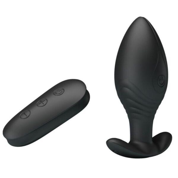 PRETTY LOVE - REGINA PLUG ANAL VIBRADOR RECARGABLE NEGRO-PRETTY LOVE BOTTOM (Dreamlove) EAN: 6959532331806 - Imagen 3