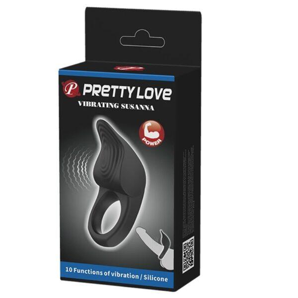 PRETTY LOVE - SUSANNA ANILLO VIBRADOR PARA PENE NEGRO-PRETTY LOVE MALE (Dreamlove) EAN: 6959532326116 - Imagen 9