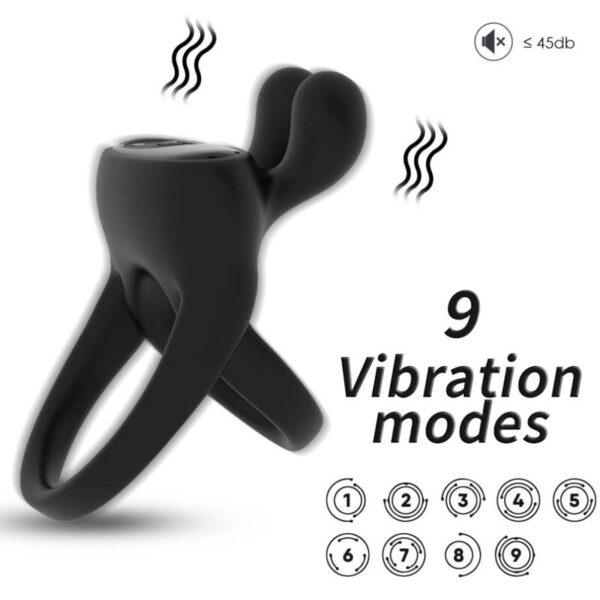 ARMONY - ANILLO VIBRADOR RABBIT NEGRO-ARMONY FOR HIM (Dreamlove) EAN: 6972377361869