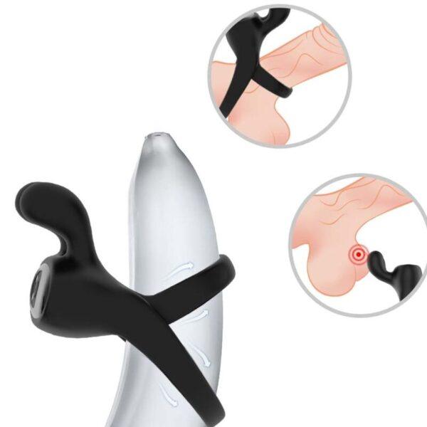 ARMONY - ANILLO VIBRADOR RABBIT NEGRO-ARMONY FOR HIM (Dreamlove) EAN: 6972377361869 - Imagen 2