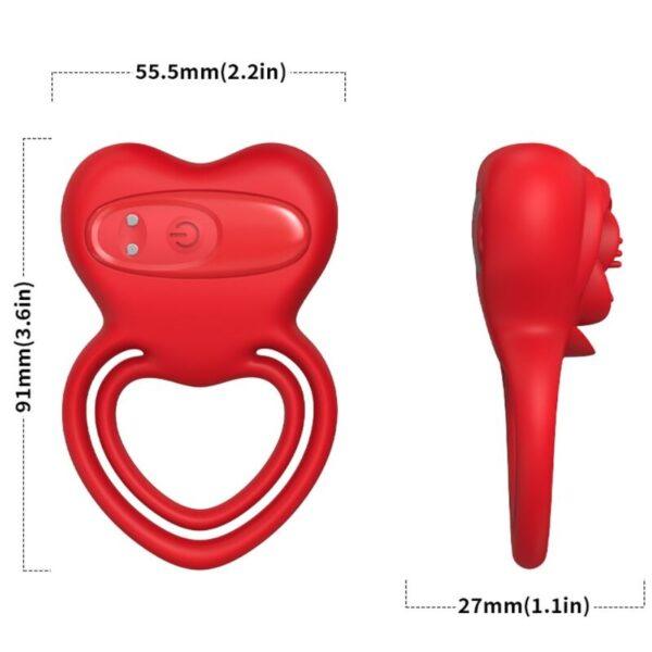 ARMONY - ANILLO VIBRADOR CORAZÓN ROJO-ARMONY FOR HIM (Dreamlove) EAN: 6972377361876 - Imagen 3