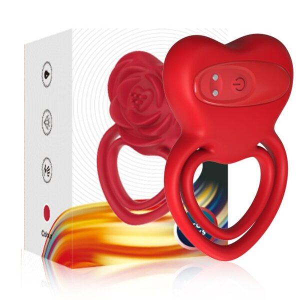 ARMONY - ANILLO VIBRADOR CORAZÓN ROJO-ARMONY FOR HIM (Dreamlove) EAN: 6972377361876 - Imagen 5