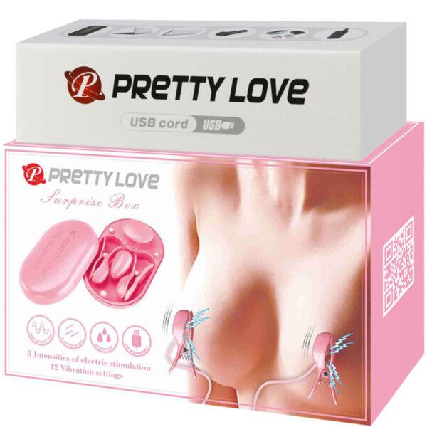 PRETTY LOVE - SURPRISE BOX PINZAS ELECTRO ESTIMULACION ROSA-PRETTY LOVE FLIRTATION (Dreamlove) EAN: 6959532329469 - Imagen 8