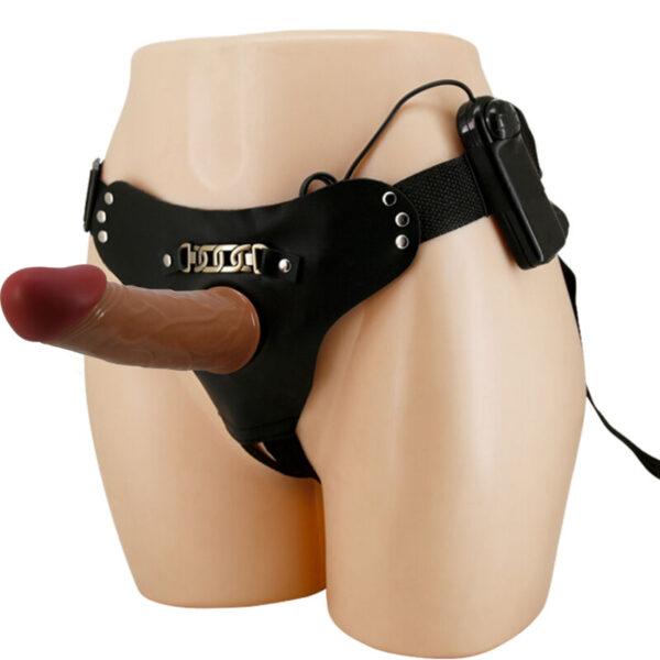 PRETTY LOVE - STARKS HARNESS BRIEFS VIBRACIÓN MULTI-VELOCIDAD DILDO 17,5 CM MULATO-PRETTY LOVE (Dreamlove) EAN: 6959532329421