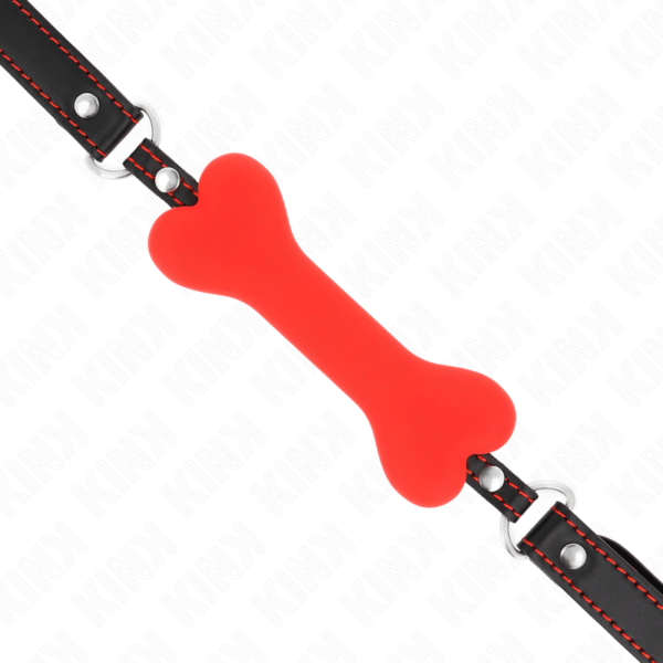 KINK - MORDAZA DE HUESO 12 CM ROJO 63 x 2 CM-KINK COLLAR & GAG (Dreamlove) EAN: 8435565942366 - Imagen 4