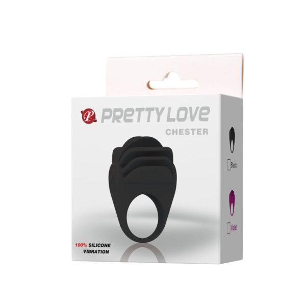 PRETTY LOVE - CHESTER ANILLO VIBRADOR NEGRO-PRETTY LOVE MALE (Dreamlove) EAN: 6959532314144 - Imagen 9