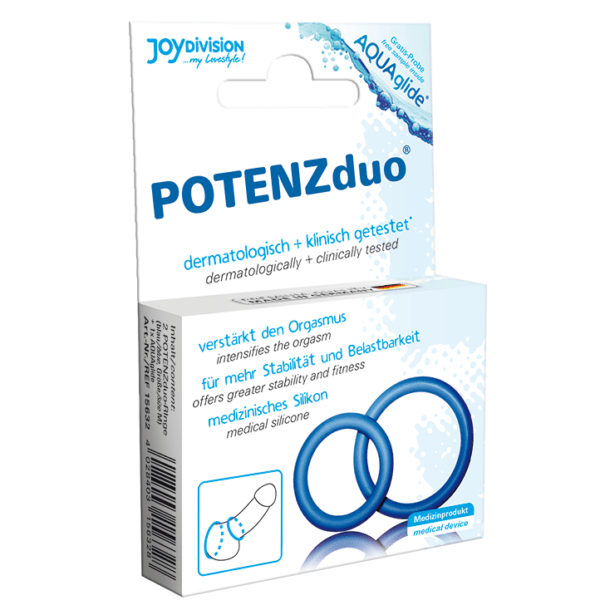 JOYDIVISION POTENZDUO - ANILLOS PARA PENE AZUL - XL-JOYDIVISION POTENZDUO (Dreamlove) EAN: 4028403156335 - Imagen 2