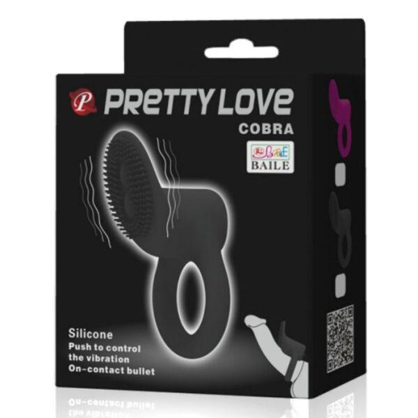 PRETTY LOVE - COBRA ANILLO VIBRADOR COBRA NEGRO-PRETTY LOVE MALE (Dreamlove) EAN: 8435565921583