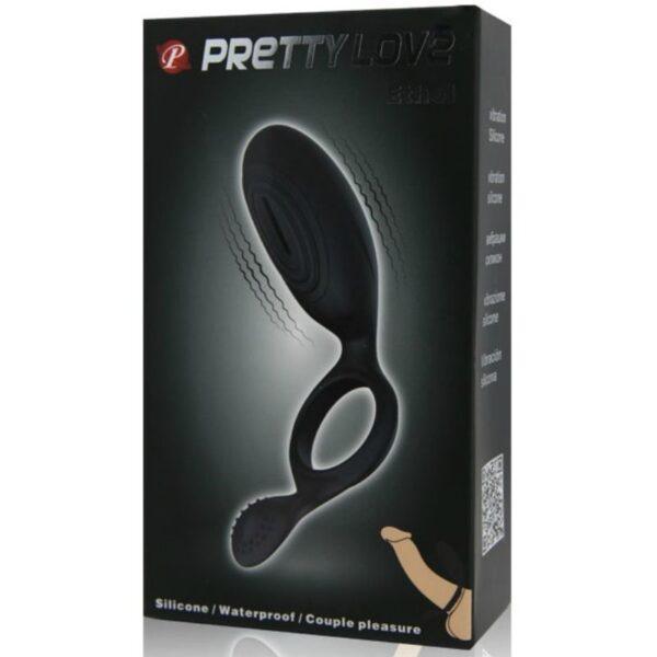 PRETTY LOVE - ETHEL ANILLO VIBRADOR CON ESTIMULADOR-PRETTY LOVE MALE (Dreamlove) EAN: 8435565921651 - Imagen 9