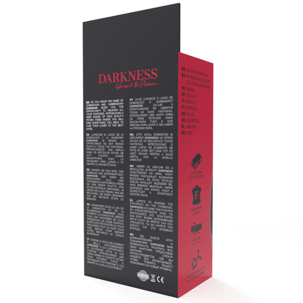 DARKNESS - MORDAZA SILICONA  HUESO ROJO-DARKNESS BONDAGE (Dreamlove) EAN: 8435565903374 - Imagen 5
