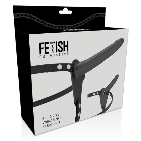 FETISH SUBMISSIVE HARNESS - VIBRADOR SILICONA NEGRO 15 CM-FETISH SUBMISSIVE HARNESS (Dreamlove) EAN: 8435565907518 - Imagen 4