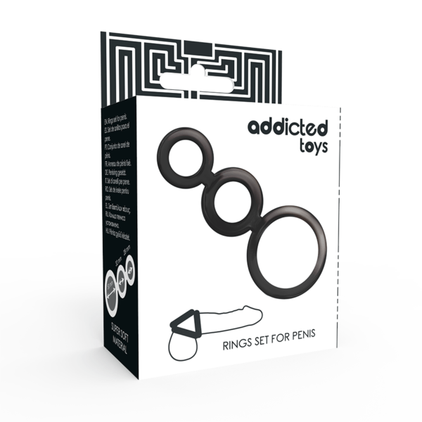 ADDICTED TOYS - SET ANILLOS PENE Y TESTÍCULOS - AHUMADO-ADDICTED TOYS (Dreamlove) EAN: 8435565909147 - Imagen 4