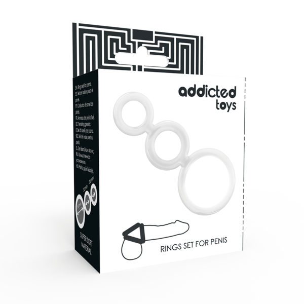 ADDICTED TOYS - SET ANILLOS PENE Y TESTICULOS CLEAR-ADDICTED TOYS (Dreamlove) EAN: 8435565909154 - Imagen 4