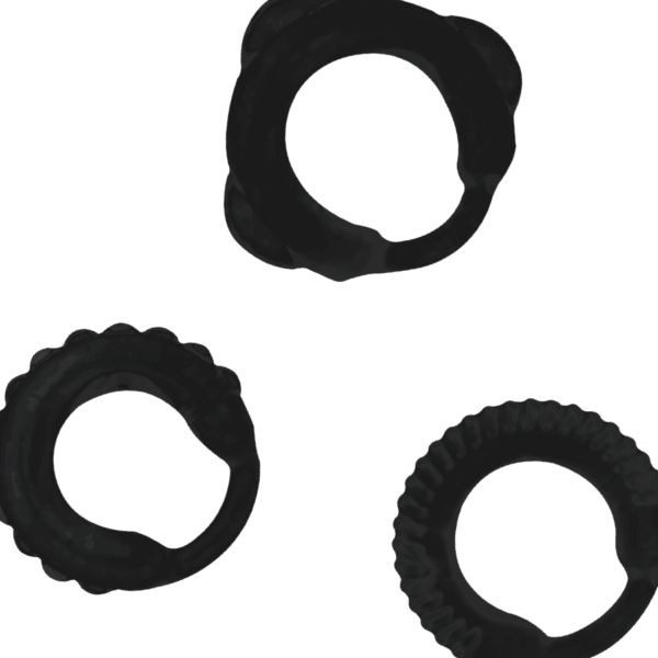 ADDICTED TOYS - SET 3 ANILLOS PENE NEGRO-ADDICTED TOYS (Dreamlove) EAN: 8435565909161 - Imagen 3