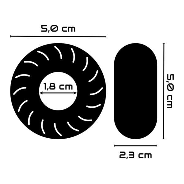 POWERING - SUPER FLEXIBLE Y RESISTENTE ANILLO PENE  5CM PR08 NEGRO-POWERING (Dreamlove) EAN: 8435565912574 - Imagen 3
