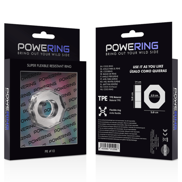 POWERING - SUPER FLEXIBLE Y RESISTENTE ANILLO PENE  5CM PR10 CLEAR-POWERING (Dreamlove) EAN: 8435565913403 - Imagen 11