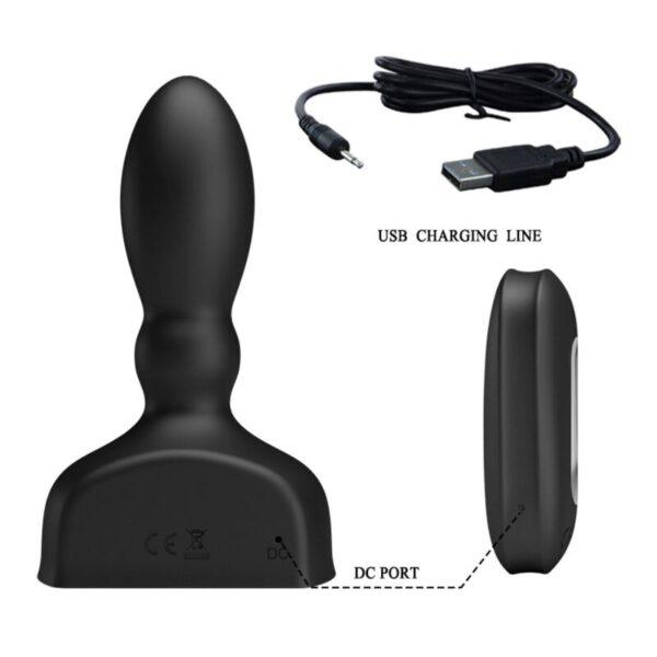 MR PLAY - PLUG ANAL HINCHABLE NEGRO CONTROL REMOTO-MR PLAY (Dreamlove) EAN: 6959532331844 - Imagen 3