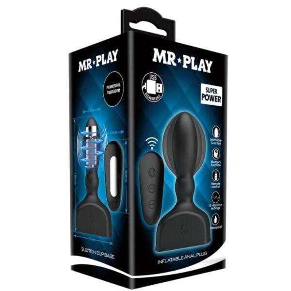MR PLAY - PLUG ANAL HINCHABLE NEGRO CONTROL REMOTO-MR PLAY (Dreamlove) EAN: 6959532331844 - Imagen 6
