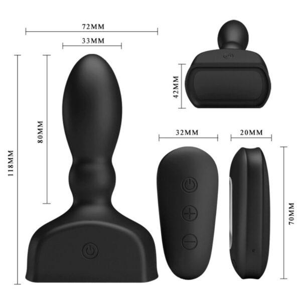 MR PLAY - PLUG ANAL HINCHABLE NEGRO CONTROL REMOTO-MR PLAY (Dreamlove) EAN: 6959532331844 - Imagen 5