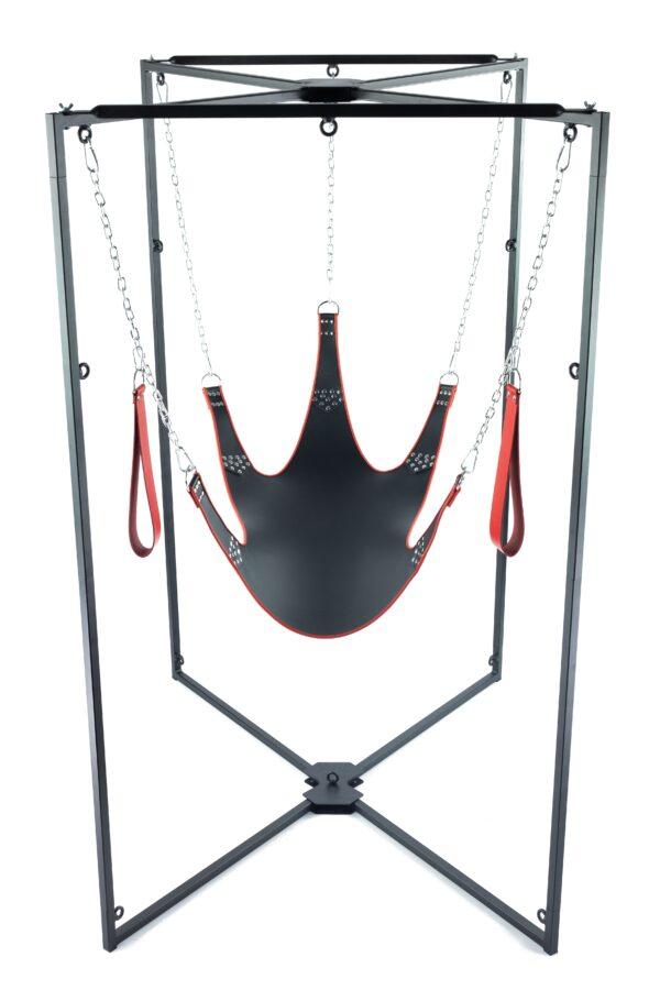 Kit de eslingas de cuero 5 puntos Negro-Rojo Marco negro-Mr Sling Pack (Fun Distri) EAN: 3662811260089