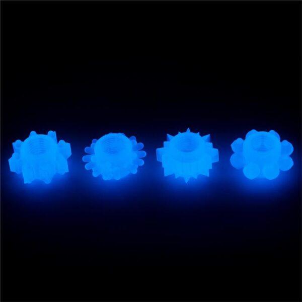Lumino Play Set 4 Anillo para el Pene Luz Azul-LOVETOY (LoveCherry) EAN: 6970260908412 - Imagen 2